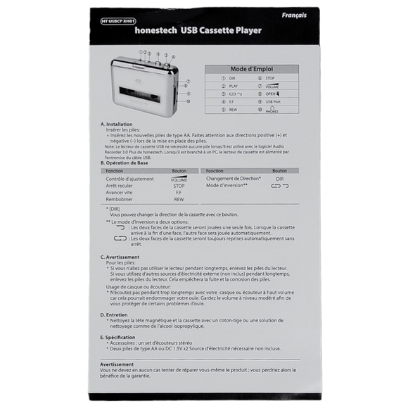 Honestech Audio Recorder 3.0 Plus with USB Cassette Player - Picture 4 of 9